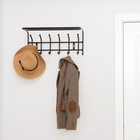 Вешалка настенная с полкой на 6 крючков, цвет медный - Фото 5