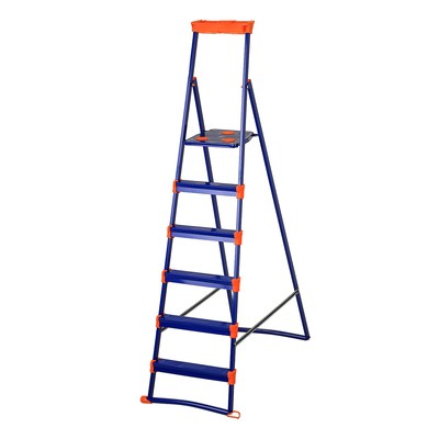 Стремянка Nika СМ6+, для рыхлых поверхностей, высота до рабочей площадки 1300 мм, 6 ступеней