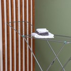 Сушилка для белья напольная складная, рабочая длина 20 м, высота от пола 95 см, ширина 54 см, серая, ножки МИКС - Фото 2