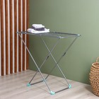 Сушилка для белья напольная складная, рабочая длина 20 м, высота от пола 95 см, ширина 54 см, серая, ножки МИКС - Фото 3