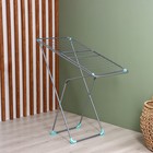 Сушилка для белья напольная складная, рабочая длина 20 м, высота от пола 95 см, ширина 54 см, серая, ножки МИКС - Фото 4