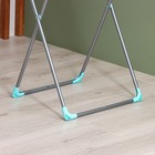 Сушилка для белья напольная складная, рабочая длина 20 м, высота от пола 95 см, ширина 54 см, серая, ножки МИКС - Фото 5