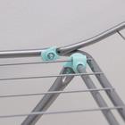 Сушилка для белья напольная складная, рабочая длина 20 м, высота от пола 95 см, ширина 54 см, серая, ножки МИКС - Фото 6