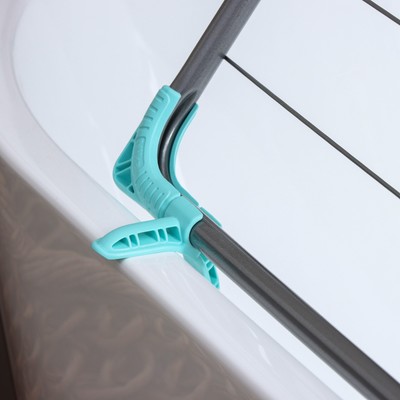 Сушилка для белья на ванну складная, рабочая длина 10 м, МИКС