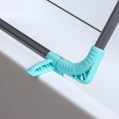 Сушилка для белья на ванну складная, рабочая длина 10 м, МИКС