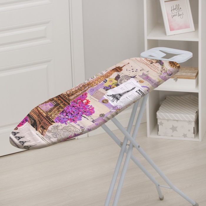 Чехол для гладильной доски Nika, 130×42 см, с поролоном, МИКС - Фото 1