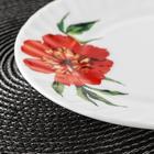 Тарелка десертная Доляна «Бархатная роза», d=20 см, стеклокерамика, цвет белый - Фото 2