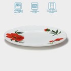 Тарелка пирожковая «Бархатная роза», d=15 см, стеклокерамика, цвет белый - Фото 2