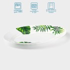 Блюдо сервировочное Avvir «Лист папоротника», овальное, 30×22 см, стеклокерамика, белое - Фото 2