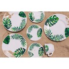 Салатник Доляна «Лист папоротника», 430 мл, d=15.5 см, стеклокерамика, белый - Фото 4