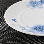 Тарелка десертная Доляна «Синий бриз», d=20 см, стеклокерамика, цвет белый - Фото 2