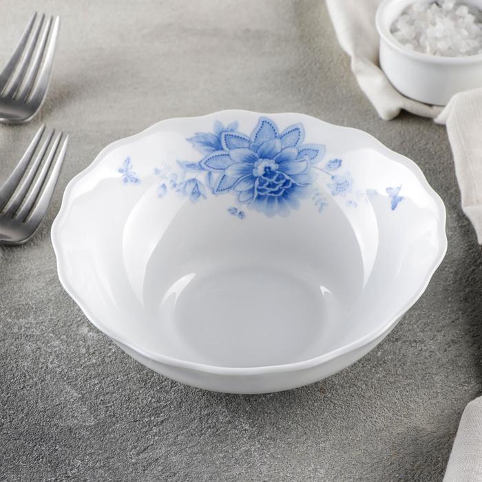 Салатник Доляна «Синий бриз», 430 мл, d=15,5 см, стеклокерамика - Фото 1