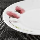 Тарелка десертная Доляна «Нежные маки», d=20 см, стеклокерамика, цвет белый - Фото 2