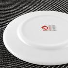 Тарелка пирожковая Доляна «Нежные маки», d=15 см, стеклокерамика, цвет белый - Фото 3