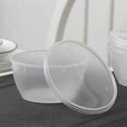 Контейнер одноразовый с крышкой «Супница», 360 мл, пластик, d=11.2 см, прозрачный - Фото 3