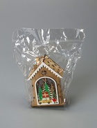 Ёлочная игрушка «Домик с Дедом Морозом и машиной», 8.2×4.2×7.3 см, от батареек, свечение тёплое белое - Фото 8