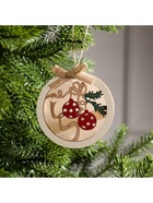 Ёлочная игрушка «Шар с веткой», 10×10×2 см, от батареек, свечение тёплое белое - Фото 5