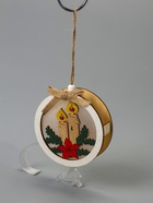 Ёлочная игрушка «Шар со свечками», 10×10×3 см, от батареек, свечение тёплое белое - Фото 7