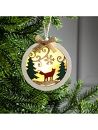 Ёлочная игрушка «Шар с лисёнком», 10×10×2 см, от батареек, свечение тёплое белое - Фото 4
