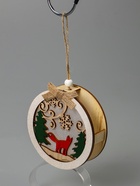 Ёлочная игрушка «Шар с лисёнком», 10×10×2 см, от батареек, свечение тёплое белое - Фото 7