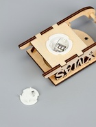 Подвеска световая "Сани с Дедом Морозом и машиной" 6х12х4, CR2032x1, RGB - фото 809217747