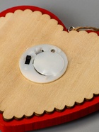 Ёлочная игрушка «Красное сердце со снеговиком», 11.5×10.5×1.5 см, от батареек, свечение тёплое белое - Фото 5