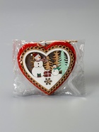 Ёлочная игрушка «Красное сердце со снеговиком», 11.5×10.5×1.5 см, от батареек, свечение тёплое белое - Фото 6