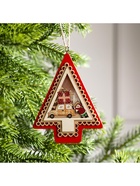 Ёлочная игрушка «Ёлка с Дедом Морозом и машиной», 12.5×9.5×1.5 см, от батареек, свечение тёплое белое - Фото 5