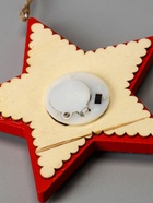 Ёлочная игрушка «Красная звезда с Дедом Морозом», 12×12×1.5 см, от батареек, свечение тёплое белое - Фото 8