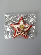 Ёлочная игрушка «Красная звезда с Дедом Морозом», 12×12×1.5 см, от батареек, свечение тёплое белое - Фото 9