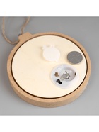 Ёлочная игрушка «Шар со снеговиками», 10.5×10.5×1.5 см, от батареек, свечение тёплое белое - Фото 6