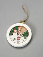 Ёлочная игрушка «Шар со снеговиками», 10.5×10.5×1.5 см, от батареек, свечение тёплое белое - Фото 7