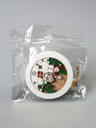 Ёлочная игрушка «Шар со снеговиками», 10.5×10.5×1.5 см, от батареек, свечение тёплое белое - Фото 9