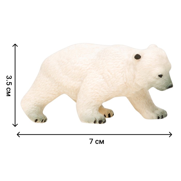 Набор фигурок «Мир морских животных: семья белых медведей», 6 фигурок - фото 1905800410