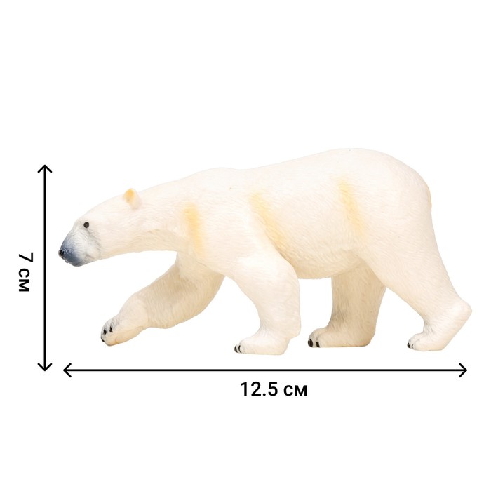 Набор фигурок «Мир морских животных: семья белых медведей», 6 фигурок - фото 1905800411