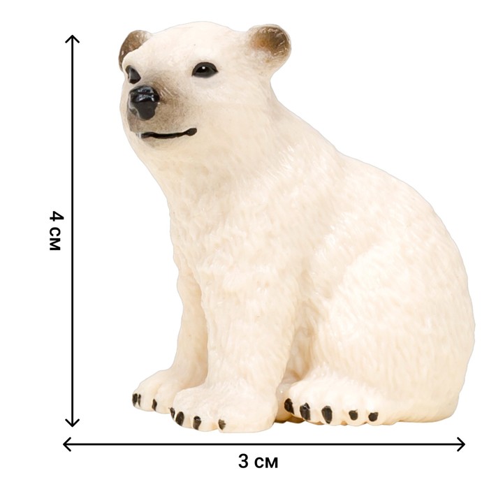 Набор фигурок «Мир морских животных: семья белых медведей», 6 фигурок - фото 1905800412