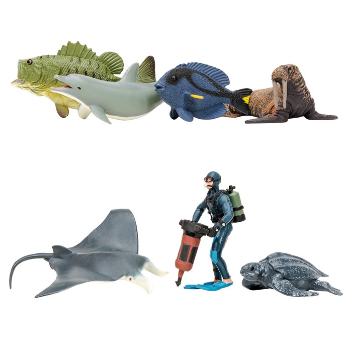 Набор фигурок «Мир морских животных», 7 фигурок - фото 1905800438