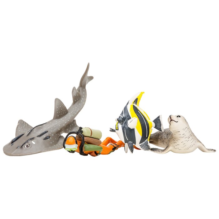 Набор фигурок «Мир морских животных», 6 фигурок - фото 1905800474