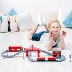 Железная дорога для детей «Служба спасения», 66 предметов, на батарейках - фото 109605451