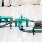 Железная дорога для детей «Мой город», 66 предметов, на батарейках - фото 8672739