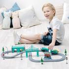 Железная дорога для детей «Мой город», 66 предметов, на батарейках - фото 8672742