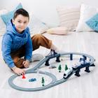 Железная дорога для детей «Мой город», 64 предмета, на батарейках - фото 295203862