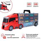 Автовоз кейс Givito «Мой город», с машинками, с тоннелем, цвет красный, 59 см - Фото 5