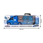 Автовоз кейс Givito «Полицейский участок», с машинками, с тоннелем, цвет синий, 64 см - Фото 6
