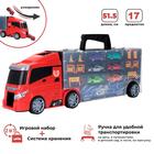 Автовоз кейс Givito «Мой город», с машинками, с тоннелем, цвет красный, 51.5 см - Фото 3