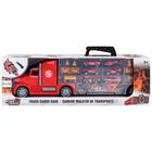 Автовоз кейс Givito «Служба спасения», с машинками, с тоннелем, цвет красный, 54 см - Фото 5
