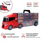 Автовоз кейс Givito «Служба спасения», с машинками, с тоннелем, цвет красный, 51.5 см - Фото 9