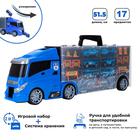 Автовоз кейс Givito «Полицейский участок», с машинками, с тоннелем, цвет синий, 51.5 см - Фото 3