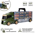 Автовоз кейс Givito «Милитари», с машинками, с тоннелем, цвет зелёный, 51.5 см - Фото 10