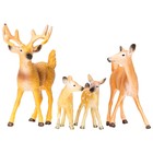 Набор фигурок «Мир диких животных: семья оленей», 4 предмета - фото 108976977